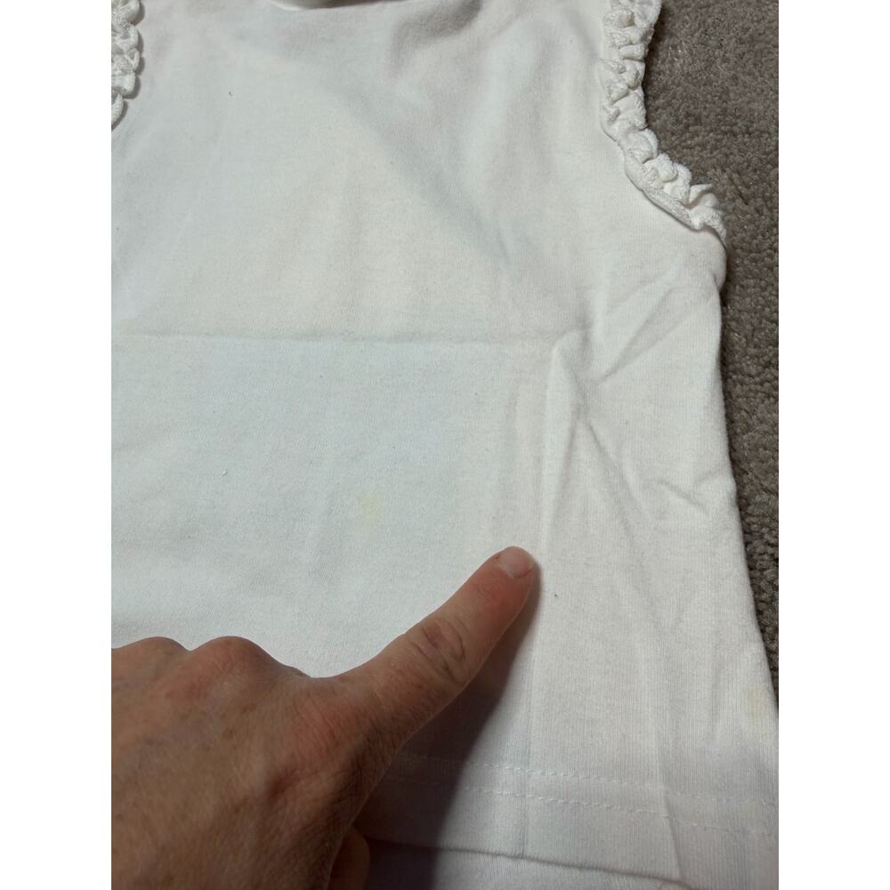 Vintage Disney Princess XXS 2/3 White Cinderella Tank Top Stained - Picture 11 of 11